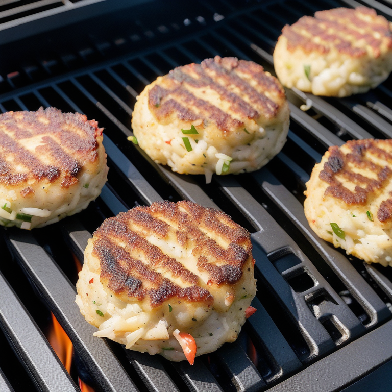 crab cakes on the grill