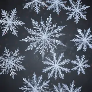 transparent snowflakes