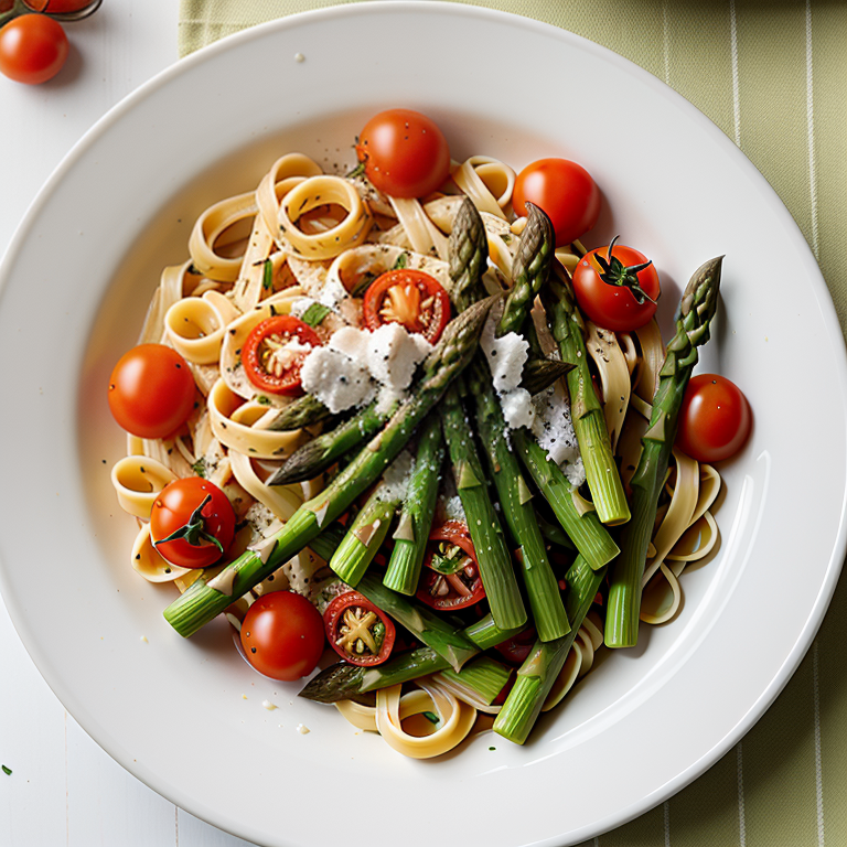 pasta with asparagus and tomatoes