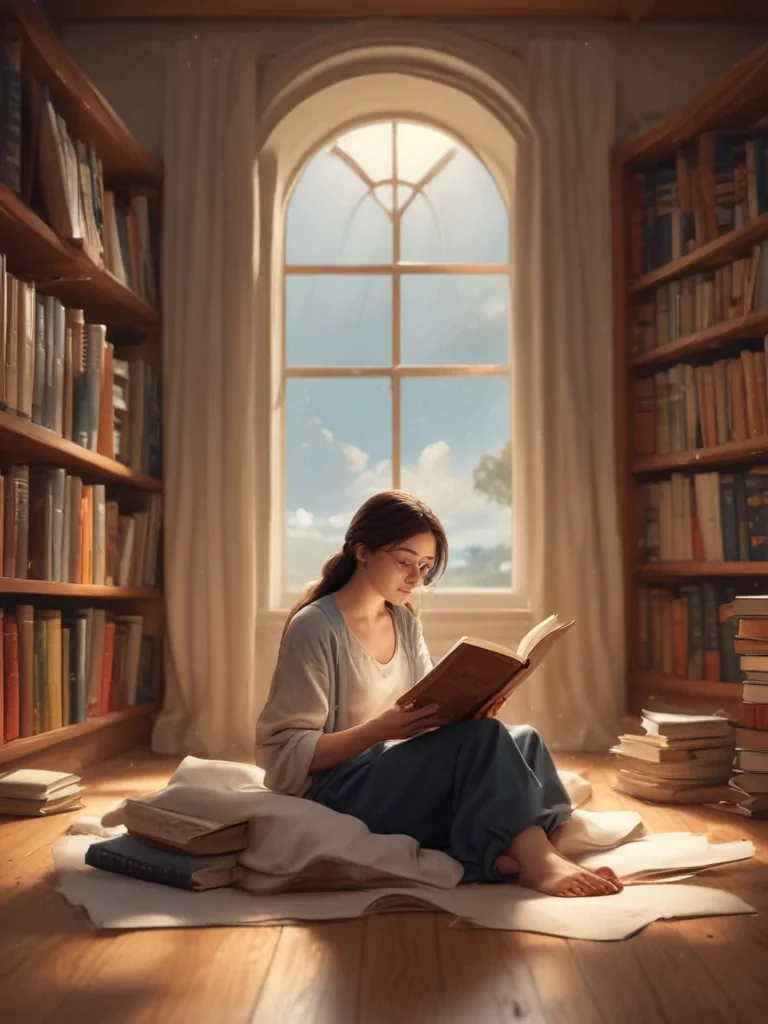 cartoon of reading