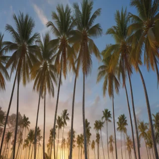 palm trees transparent