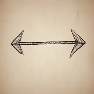 drawn arrow