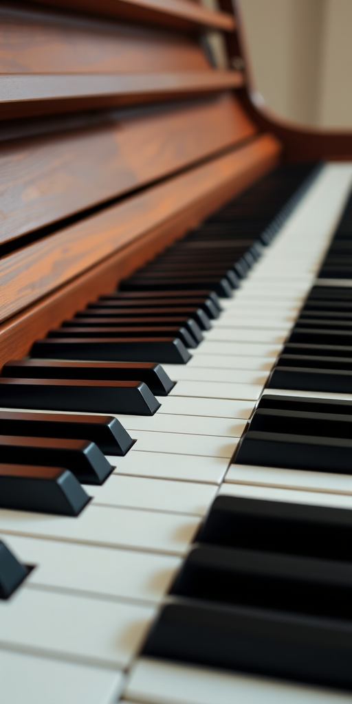 Generate a high-resolution image of a piano keyboard with 88 keys, sharp focus, overhead view, 50mm lens, f/8 aperture, ISO 100, soft natural lighting.