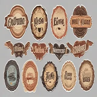 vintage stickers png