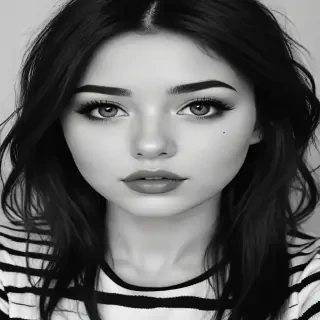 black and white cute