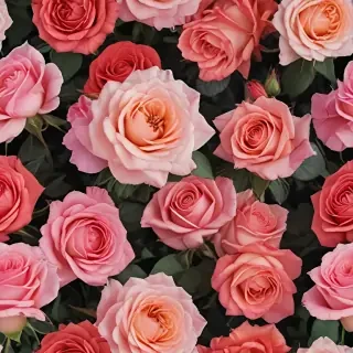 roses in background