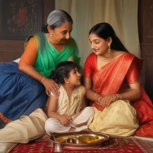 happy indian family