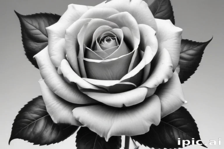 black and white rose clip art