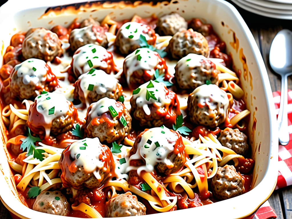 dump and bake meatball casserole