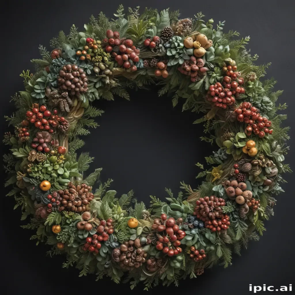 wreath drawing
