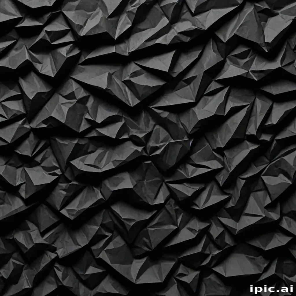 black crumpled paper