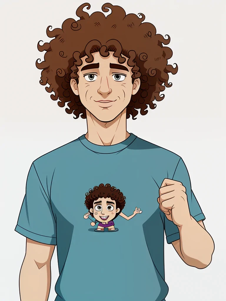 curly haired cartoon characters male