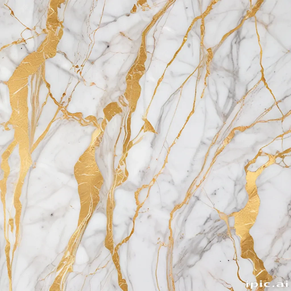 white and gold marble