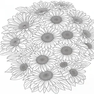 floral line art