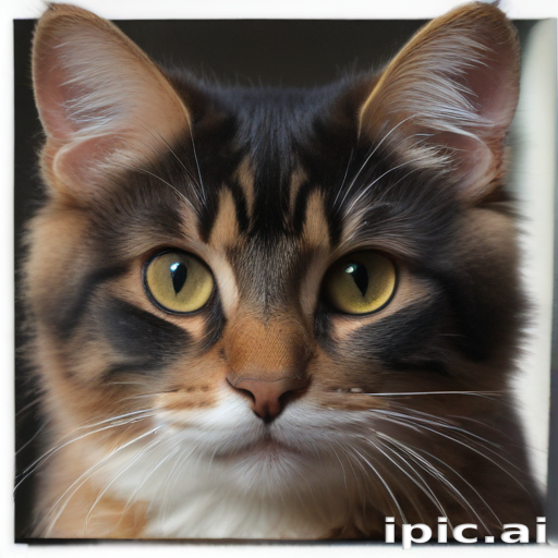Close-Up Portrait of a Majestic Cat with Striking Green Eyes