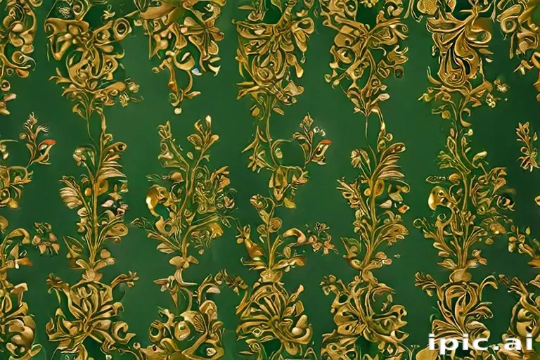 gold and green background