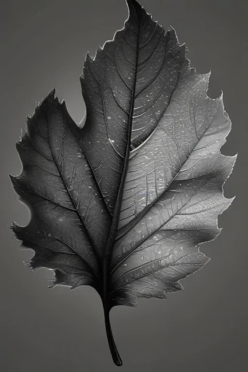 black and white clipart leaf