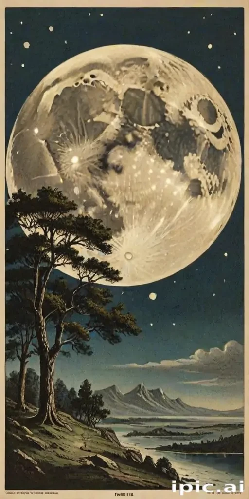 vintage moon art