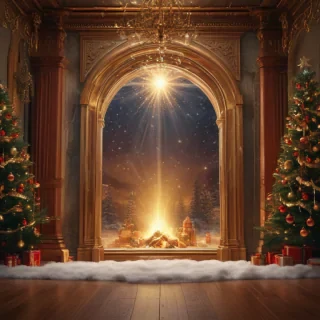 christmas background portrait