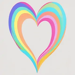 rainbow heart png
