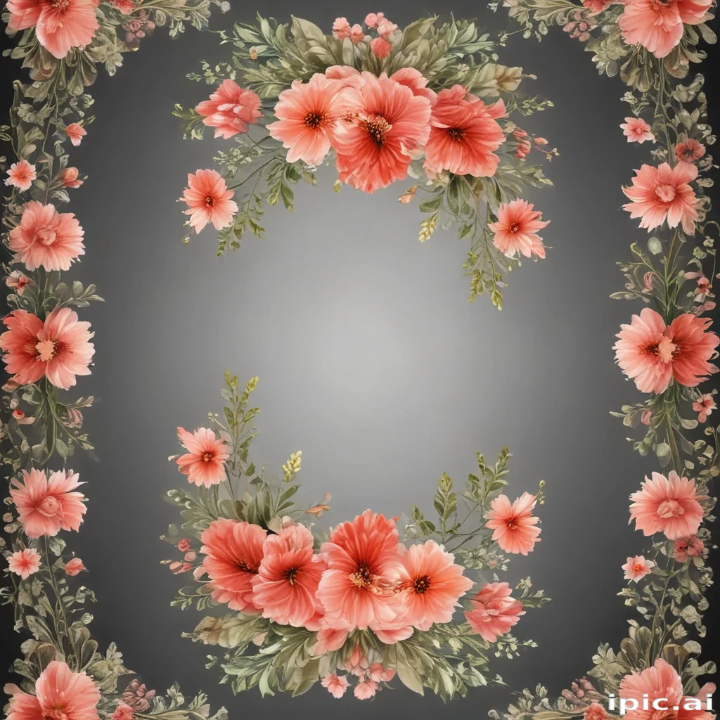 transparent floral border