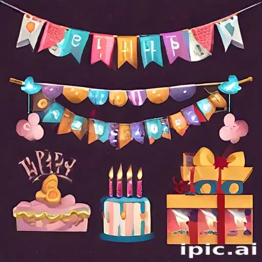 happy birthday banner png