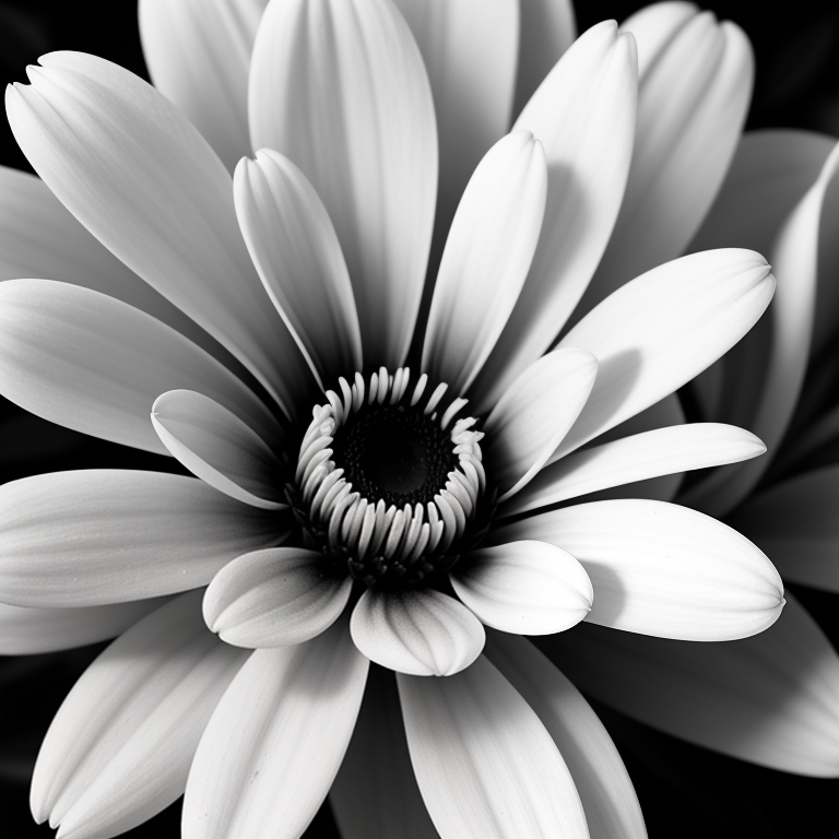 Stunning Close-Up of a Beautiful Black and White Flower Blooming Elegantly