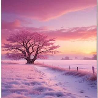 pink winter background