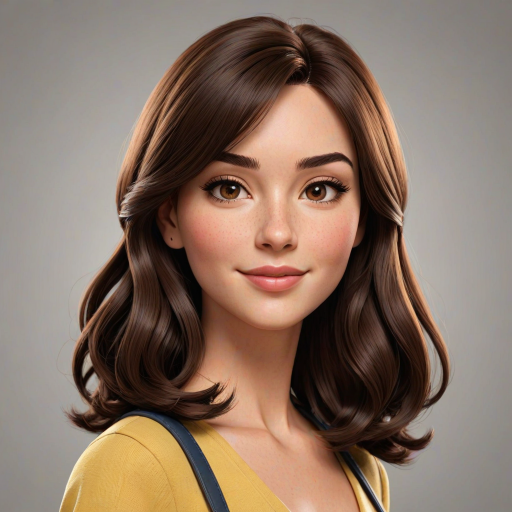 brunette cartoon character