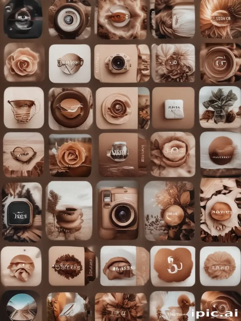 aesthetics brown instagram highlight icons