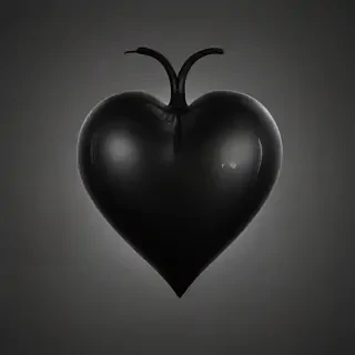 black heart transparent