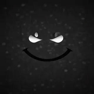 white smiley face black background
