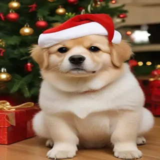 christmas wallpaper dog