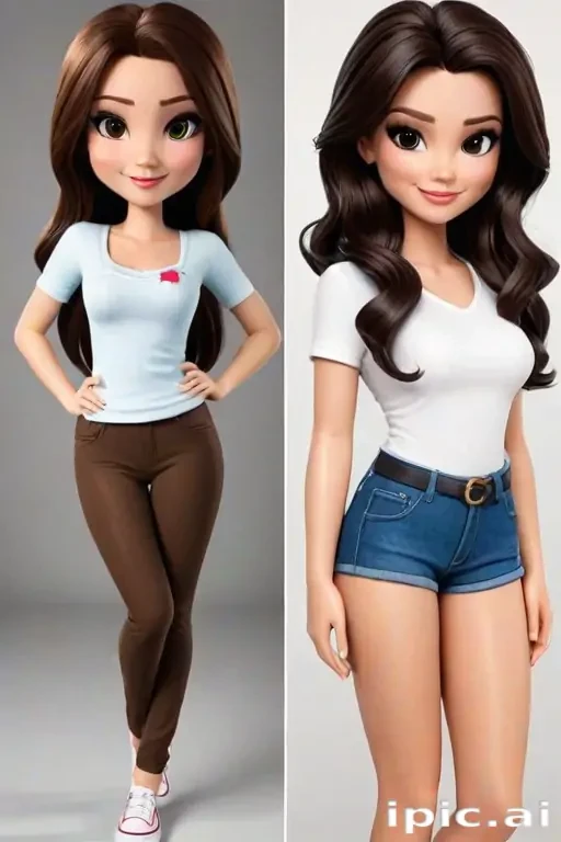 brunette cartoon characters