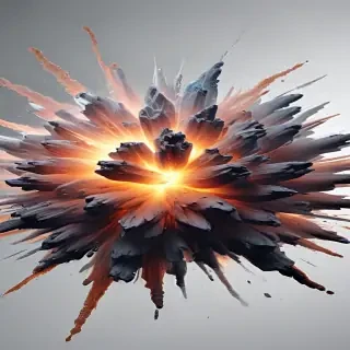 transparent explosion