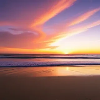 sun set on beach