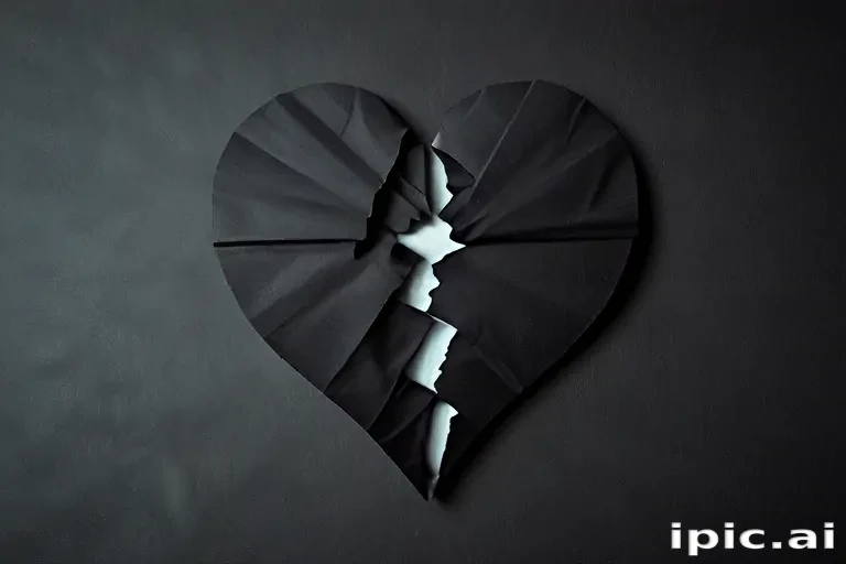 black broken heart