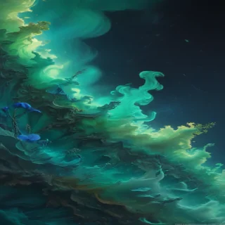 blue green background