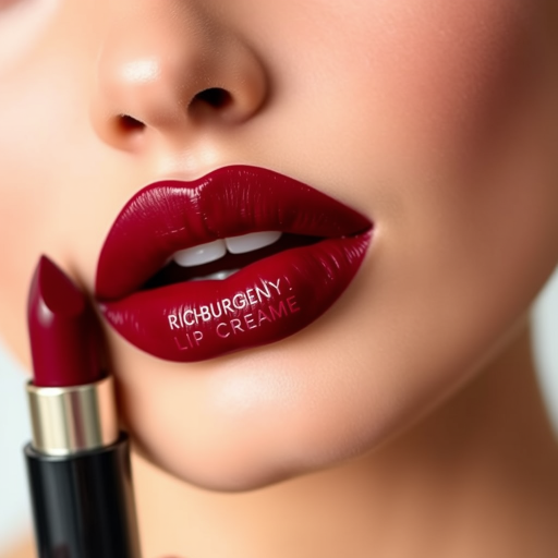 Rich burgundy lip cream with a velvet finish accentuates full, shapely lips, creating depth and dimension with its deep, sophisticated hue