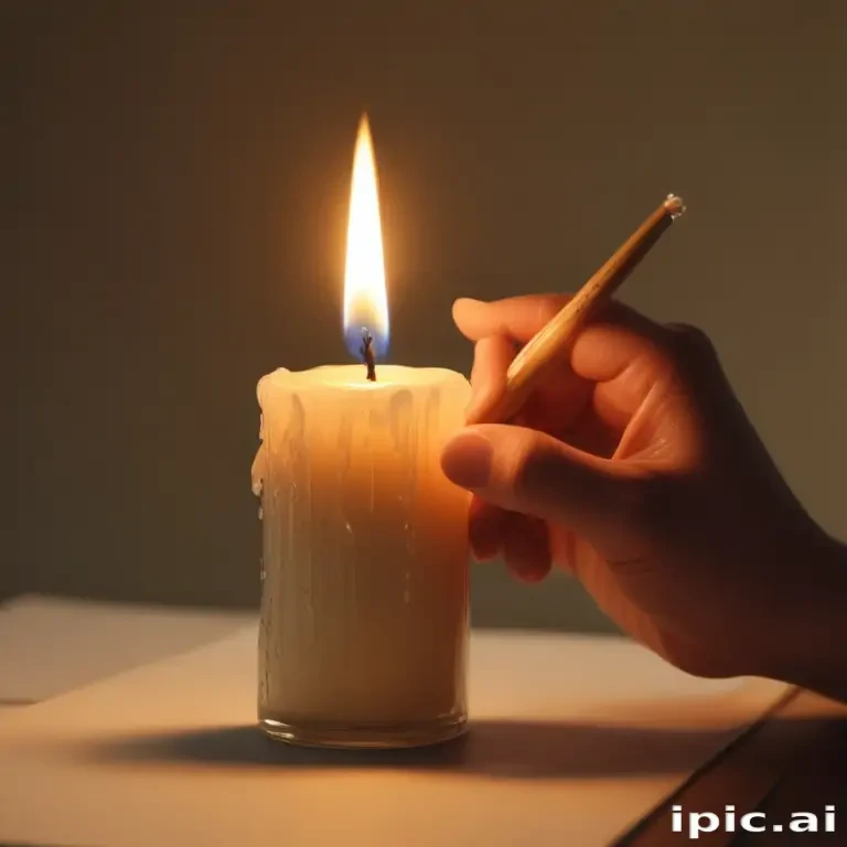 candle drawing