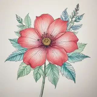 flowers to draw in color