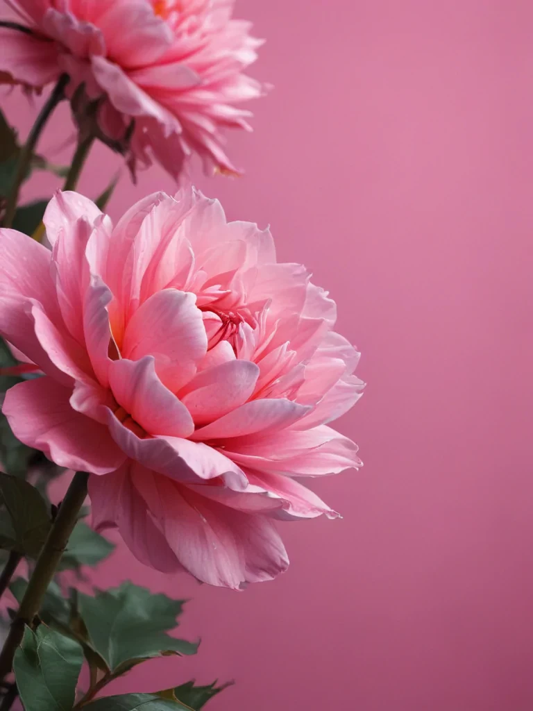 Pink Images Delicate Pink Blossoms Against a Soft Pink Background in Full Bloom
