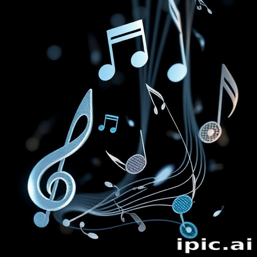 transparent music notes