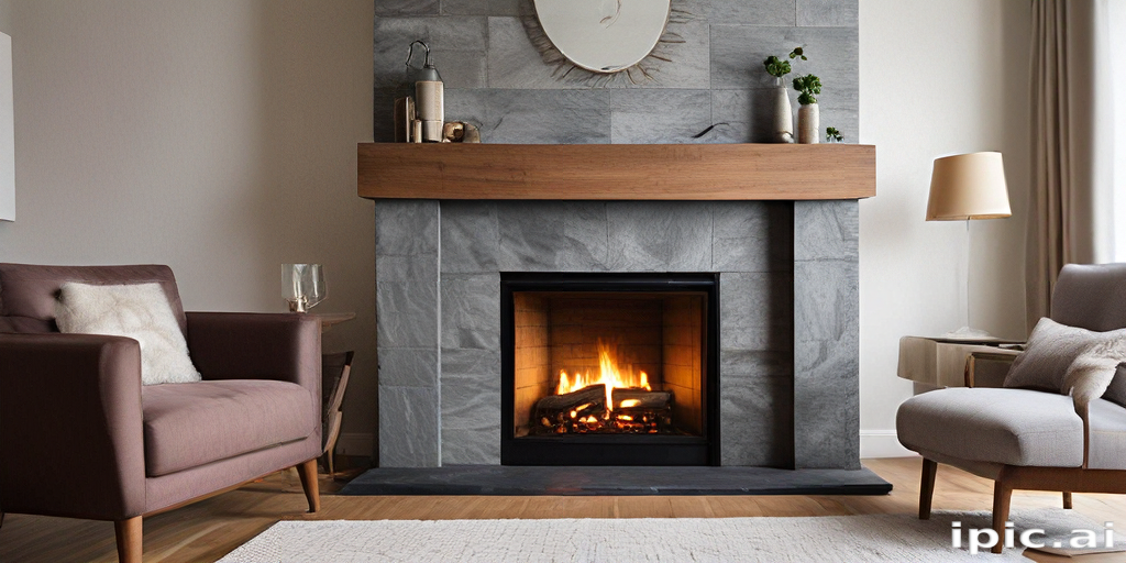 Cozy Living Room Featuring a Stylish Stone Fireplace and Warm Ambiance.