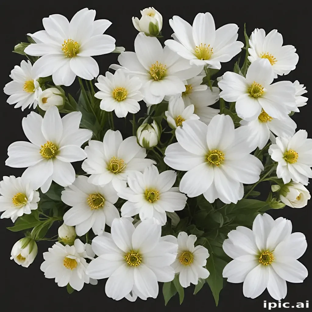 white flowers png transparent
