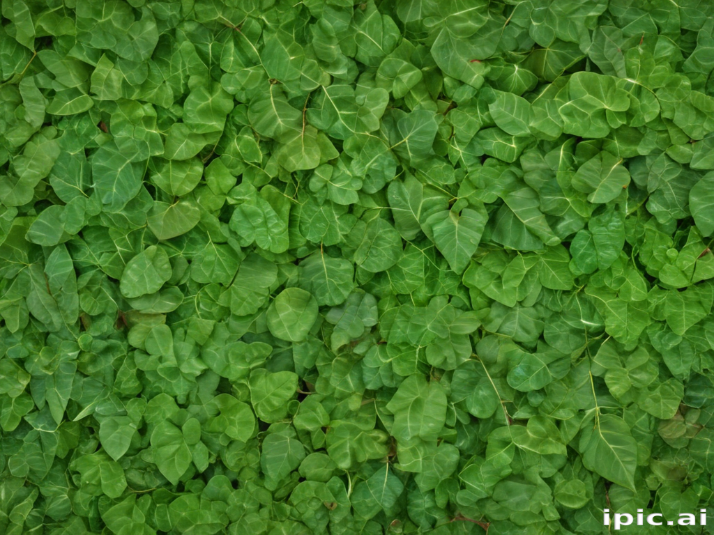 Lush Green Ivy Leaves Creating a Dense and Vibrant Natural Wall Background