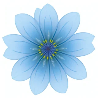 blue flower transparent background