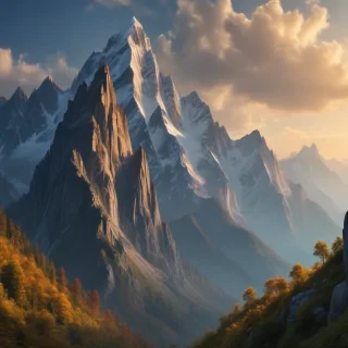 mountainous background