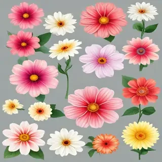 clipart flowers transparent background