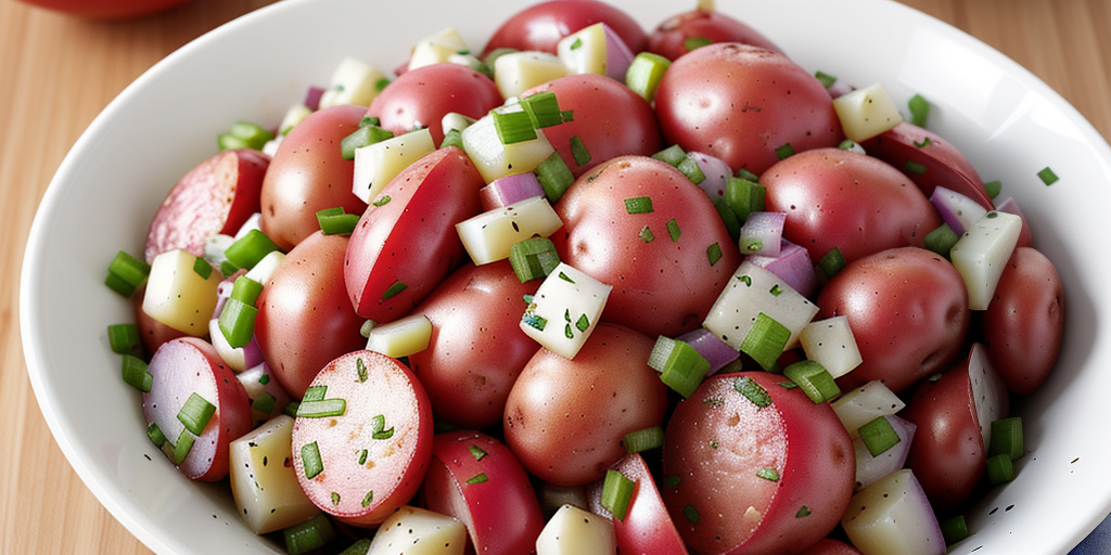 red hot and blue potato salad